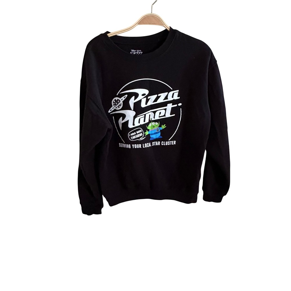 Disney Pixar Toy Story Pizza Planet Alien Sweatshirt Black Mens Medium M